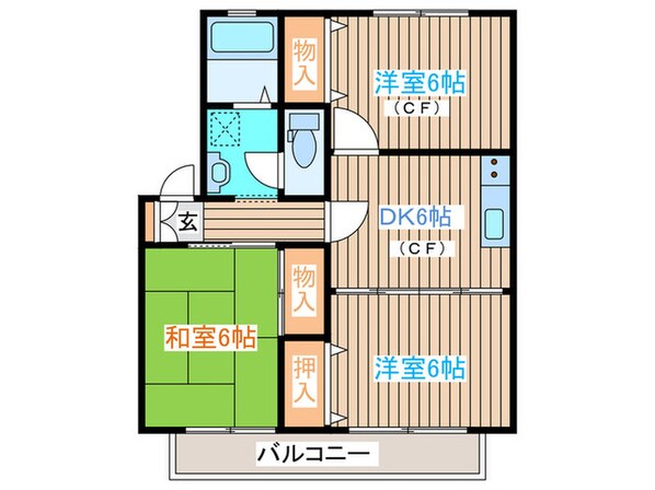 ピーセス・コートＢの物件間取画像